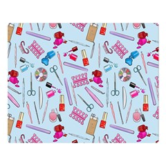 Manicure Nail Two Sides Premium Plush Fleece Blanket (large) by SychEva