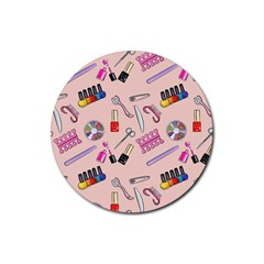 Manicure Rubber Round Coaster (4 Pack) by SychEva