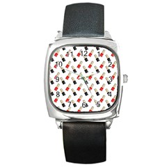 Nails Manicured Square Metal Watch by SychEva