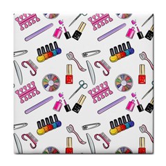 Manicure Nail Pedicure Tile Coaster by SychEva