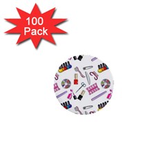 Manicure Nail Pedicure 1  Mini Buttons (100 Pack)  by SychEva