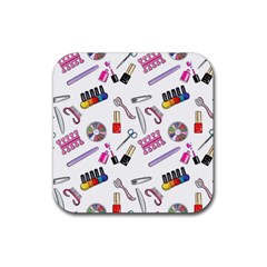 Manicure Nail Pedicure Rubber Coaster (square) by SychEva