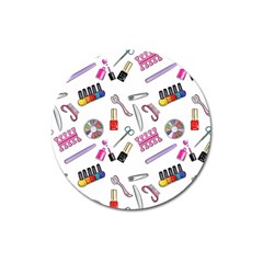 Manicure Nail Pedicure Magnet 3  (round) by SychEva