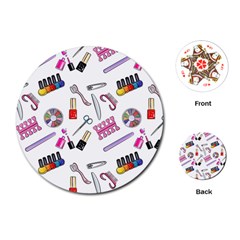 Manicure Nail Pedicure Playing Cards Single Design (round) by SychEva