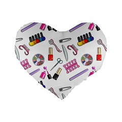 Manicure Nail Pedicure Standard 16  Premium Heart Shape Cushions by SychEva