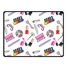 Manicure Nail Pedicure Two Sides Fleece Blanket (small) by SychEva