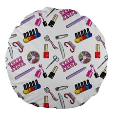 Manicure Nail Pedicure Large 18  Premium Flano Round Cushions by SychEva