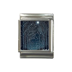 Snow Christmas Starry Night Italian Charm (13mm) by Simbadda