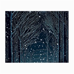 Snow Christmas Starry Night Small Glasses Cloth by Simbadda