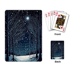 Snow Christmas Starry Night Playing Cards Single Design (rectangle)