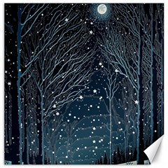 Snow Christmas Starry Night Canvas 12  X 12 