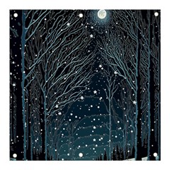 Snow Christmas Starry Night Banner And Sign 3  X 3  by Simbadda