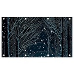 Snow Christmas Starry Night Banner and Sign 7  x 4  Front