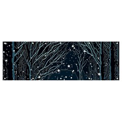 Snow Christmas Starry Night Banner And Sign 12  X 4  by Simbadda