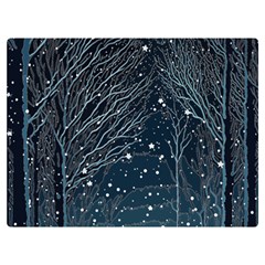 Snow Christmas Starry Night Premium Plush Fleece Blanket (extra Small)