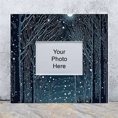 Snow Christmas Starry Night White Wall Photo Frame 5  X 7  by Simbadda