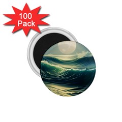 Ocean Sea Waves Tide 1 75  Magnets (100 Pack)  by Simbadda