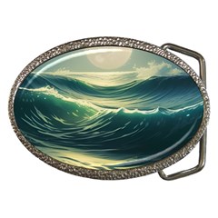 Ocean Sea Waves Tide Belt Buckles by Simbadda