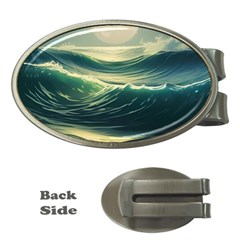 Ocean Sea Waves Tide Money Clips (oval)  by Simbadda