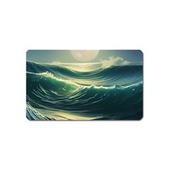 Ocean Sea Waves Tide Magnet (name Card) by Simbadda