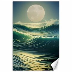 Ocean Sea Waves Tide Canvas 24  X 36  by Simbadda