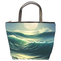 Ocean Sea Waves Tide Bucket Bag by Simbadda