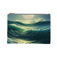 Ocean Sea Waves Tide Cosmetic Bag (large) by Simbadda