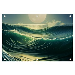 Ocean Sea Waves Tide Banner And Sign 6  X 4  by Simbadda