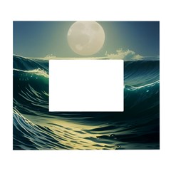 Ocean Sea Waves Tide White Wall Photo Frame 5  X 7 