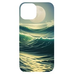 Ocean Sea Waves Tide Iphone 14 Black Uv Print Case by Simbadda