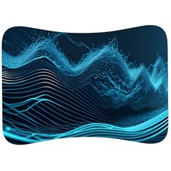 Technology Computer Background Velour Seat Head Rest Cushion by Simbadda