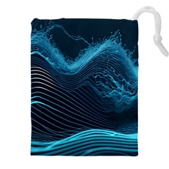 Technology Computer Background Drawstring Pouch (4xl) by Simbadda