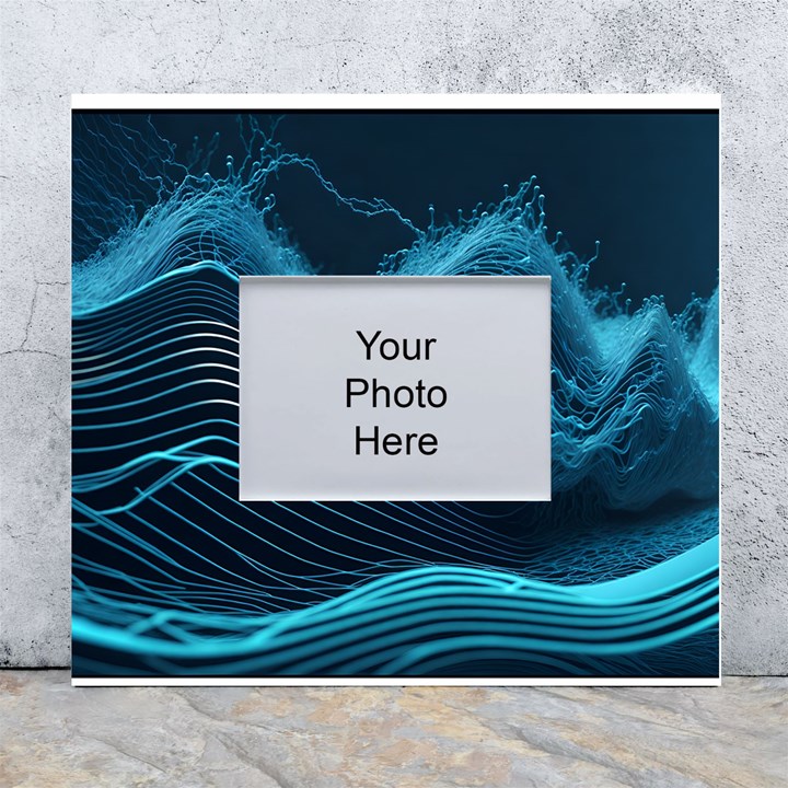 Technology Computer Background White Wall Photo Frame 5  x 7 