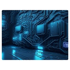 Technology Modern Two Sides Premium Plush Fleece Blanket (extra Small)