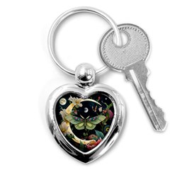 Flower Mot Moon Star Planet Key Chain (heart) by Simbadda