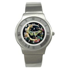 Flower Mot Moon Star Planet Stainless Steel Watch by Simbadda