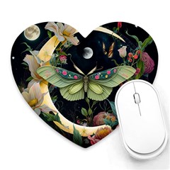 Flower Mot Moon Star Planet Heart Mousepad by Simbadda