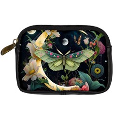 Flower Mot Moon Star Planet Digital Camera Leather Case by Simbadda