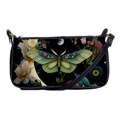 Flower Mot Moon Star Planet Shoulder Clutch Bag by Simbadda