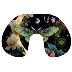 Flower Mot Moon Star Planet Travel Neck Pillow by Simbadda