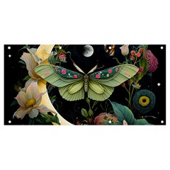 Flower Mot Moon Star Planet Banner And Sign 8  X 4  by Simbadda