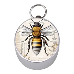 Bee Beekeeping Mini Silver Compasses by Simbadda