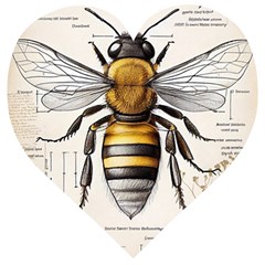 Bee Beekeeping Wooden Puzzle Heart by Simbadda