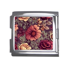 Flowers Pattern Mega Link Italian Charm (18mm) by Simbadda