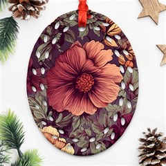 Flowers Pattern Ornament (oval Filigree) by Simbadda