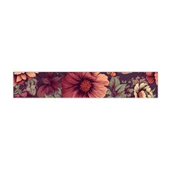 Flowers Pattern Premium Plush Fleece Scarf (mini) by Simbadda