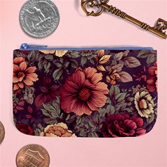 Flowers Pattern Large Coin Purse by Simbadda