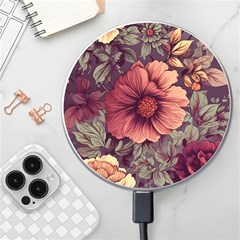 Flowers Pattern Wireless Fast Charger(white) by Simbadda