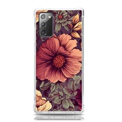 Flowers Pattern Samsung Galaxy Note 20 Tpu Uv Case by Simbadda