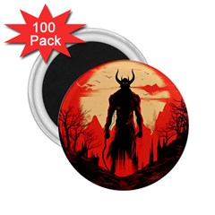 Demon Halloween 2 25  Magnets (100 Pack)  by Simbadda